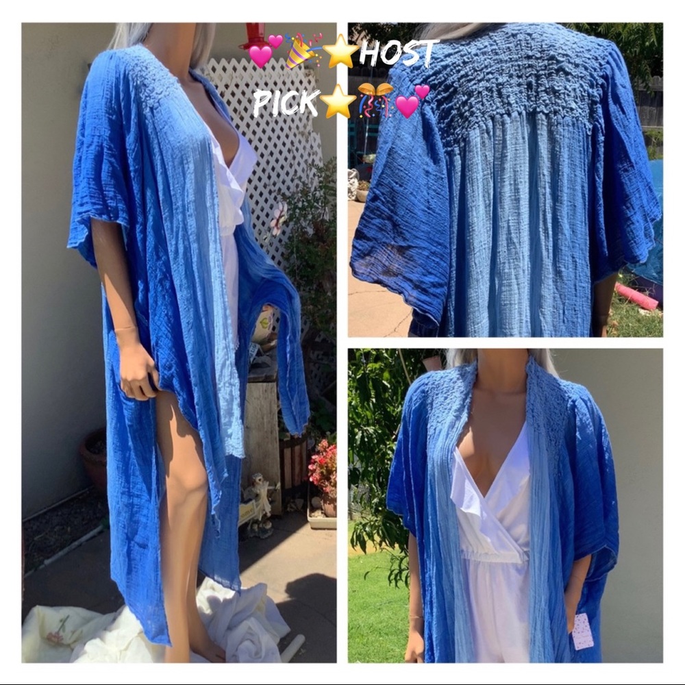 S/M 🎉HP NWT Free People BoHo Chic Ombre Kimono Duster